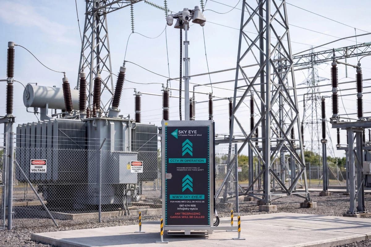 Critical Infrastructure Solar CCTV Tower Hire